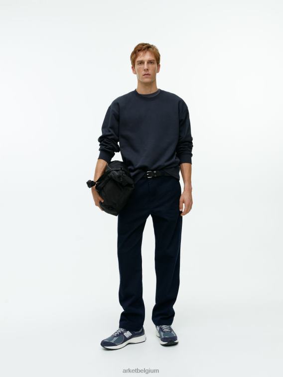 ARKET kleding 0DXJP920 donkerblauw relaxed sweatshirt van badstof Heren