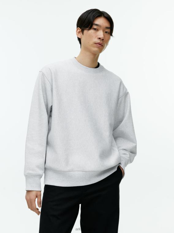 ARKET kleding 0DXJP923 lichtgrijs los zwaar sweatshirt Heren