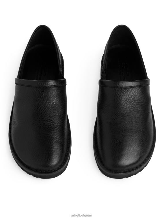 ARKET schoenen 0DXJP1273 zwart leren slip-on schoenen Heren