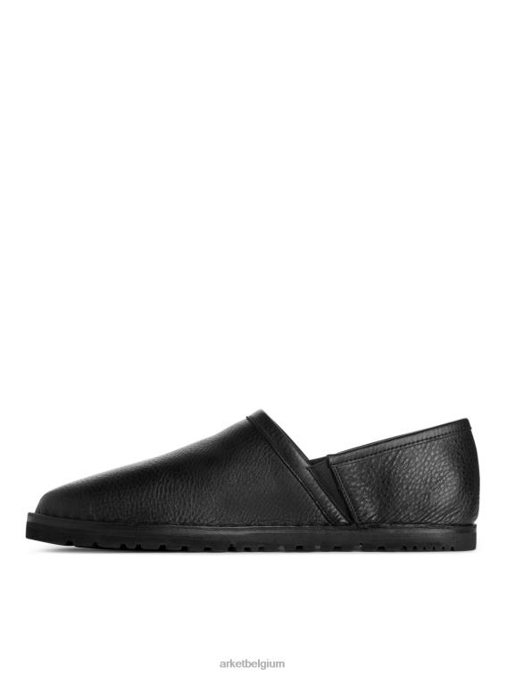 ARKET schoenen 0DXJP1273 zwart leren slip-on schoenen Heren