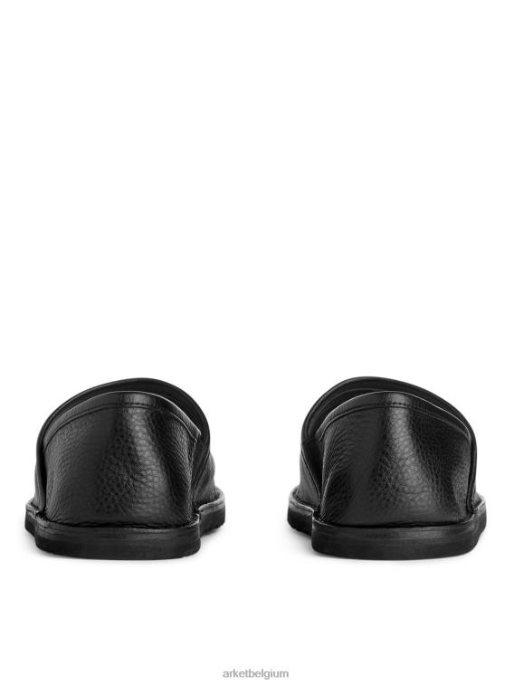 ARKET schoenen 0DXJP1273 zwart leren slip-on schoenen Heren