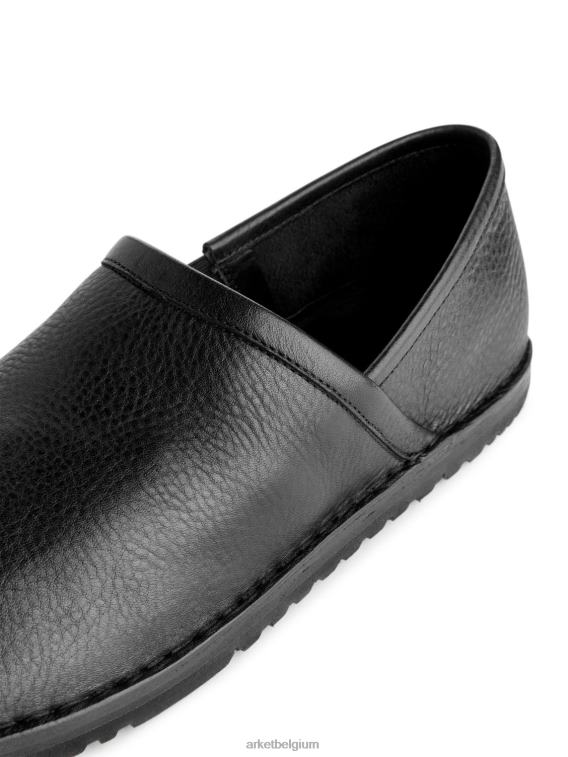 ARKET schoenen 0DXJP1273 zwart leren slip-on schoenen Heren