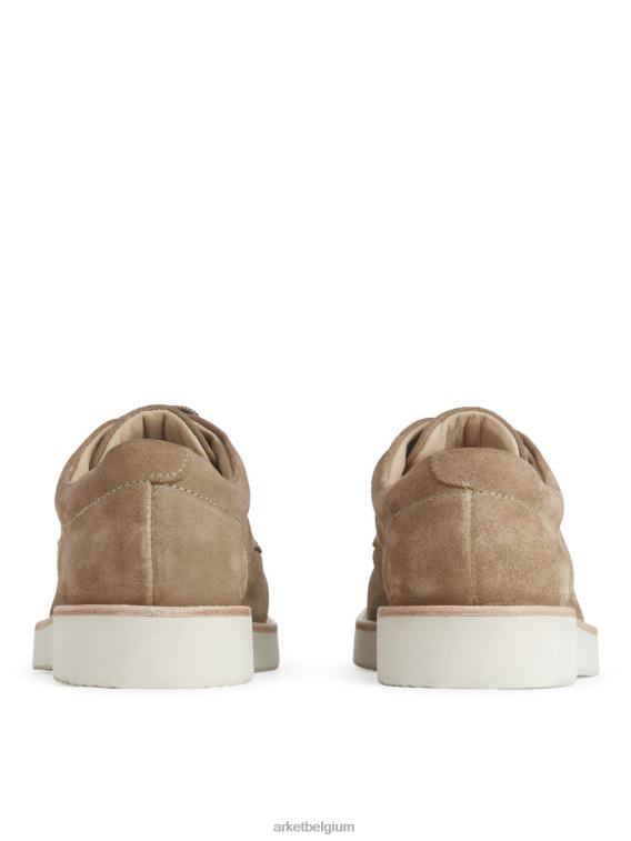 ARKET schoenen 0DXJP1274 beige Derby schoenen van suède vibram Heren