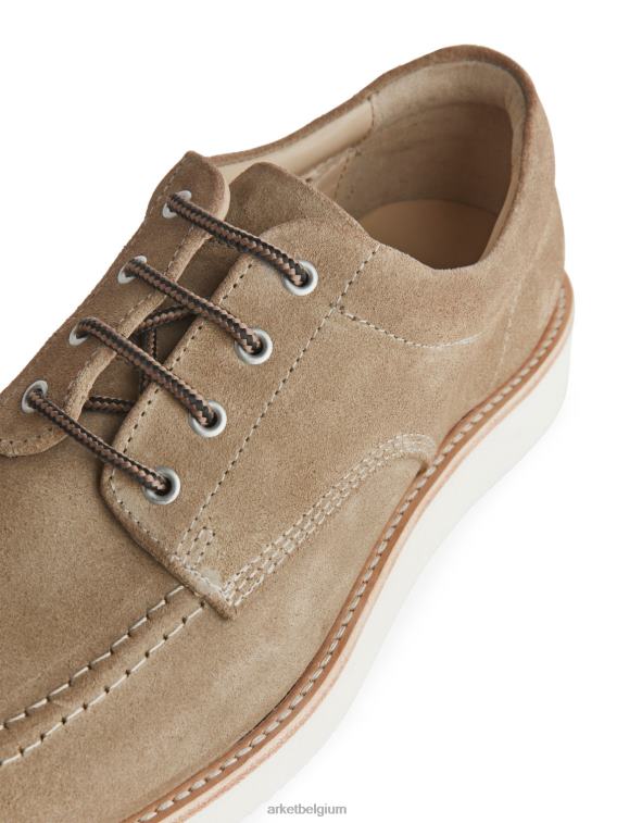 ARKET schoenen 0DXJP1274 beige Derby schoenen van suède vibram Heren