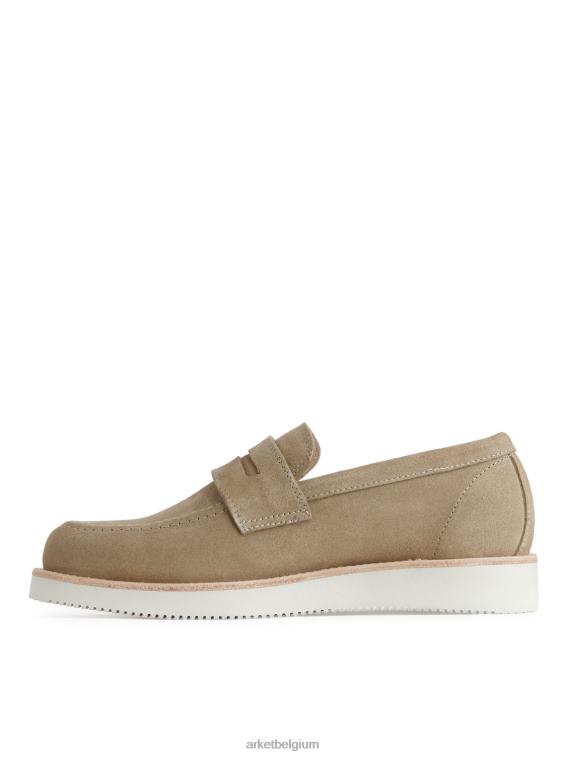 ARKET schoenen 0DXJP1275 beige Suede-vibram loafers Heren