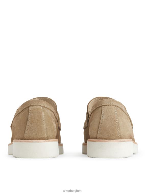 ARKET schoenen 0DXJP1275 beige Suede-vibram loafers Heren