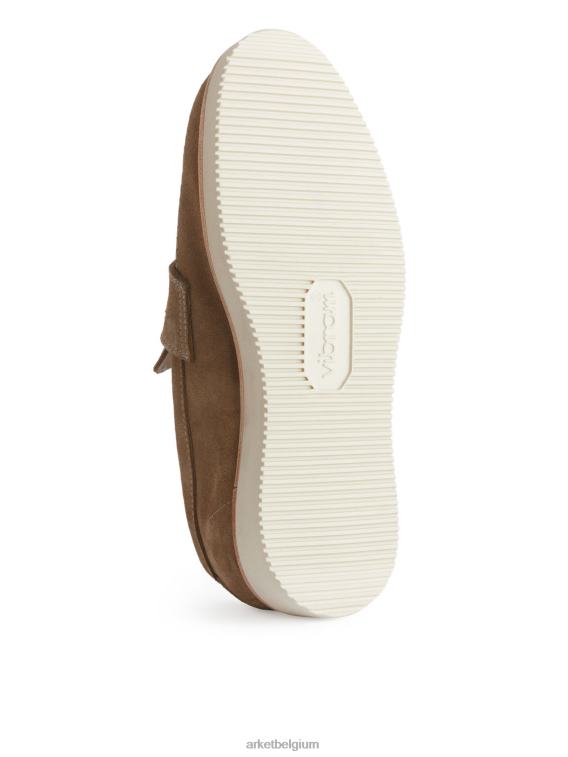 ARKET schoenen 0DXJP1275 beige Suede-vibram loafers Heren