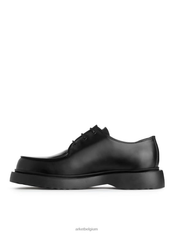 ARKET schoenen 0DXJP1276 zwart leren derbyschoenen Heren