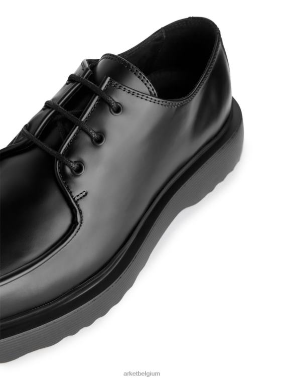 ARKET schoenen 0DXJP1276 zwart leren derbyschoenen Heren
