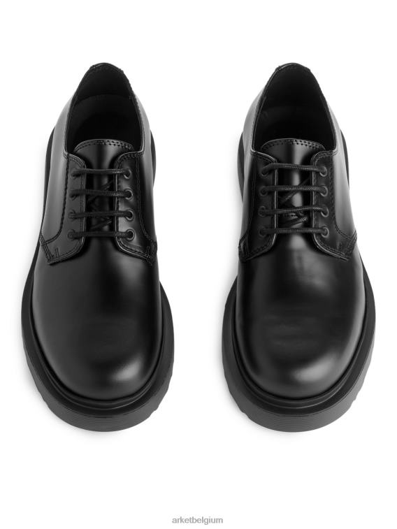 ARKET schoenen 0DXJP1279 zwart dikke leren derbyschoenen Heren