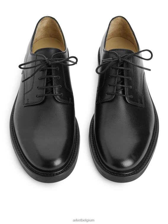 ARKET schoenen 0DXJP1281 zwart leren derbyschoenen Heren