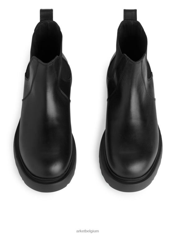 ARKET schoenen 0DXJP1278 zwart leren laarzen Heren