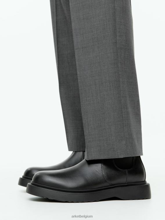 ARKET schoenen 0DXJP1278 zwart leren laarzen Heren