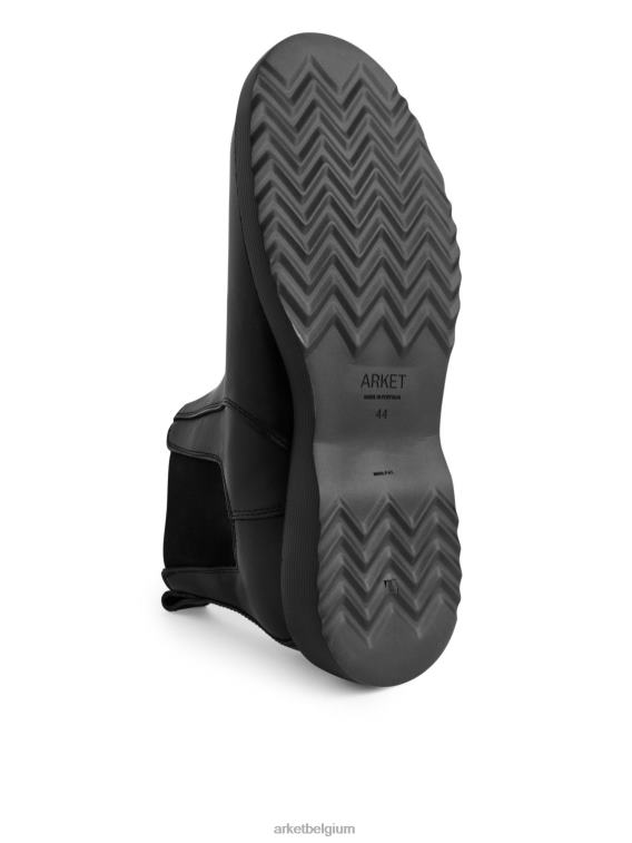 ARKET schoenen 0DXJP1278 zwart leren laarzen Heren