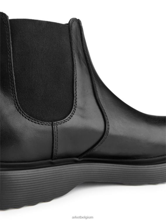 ARKET schoenen 0DXJP1278 zwart leren laarzen Heren