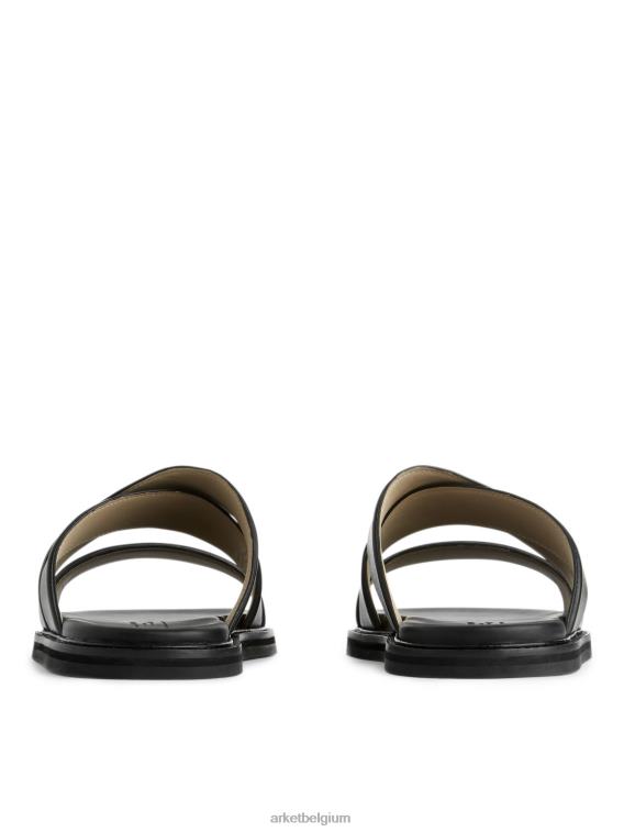 ARKET schoenen 0DXJP1272 zwart leren schuifsandalen Heren