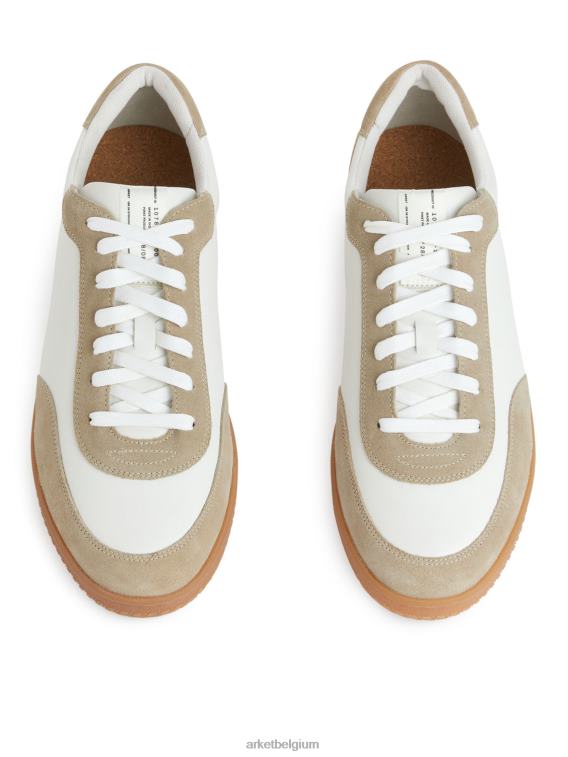 ARKET schoenen 0DXJP1254 wit/beige leren sneakers Heren