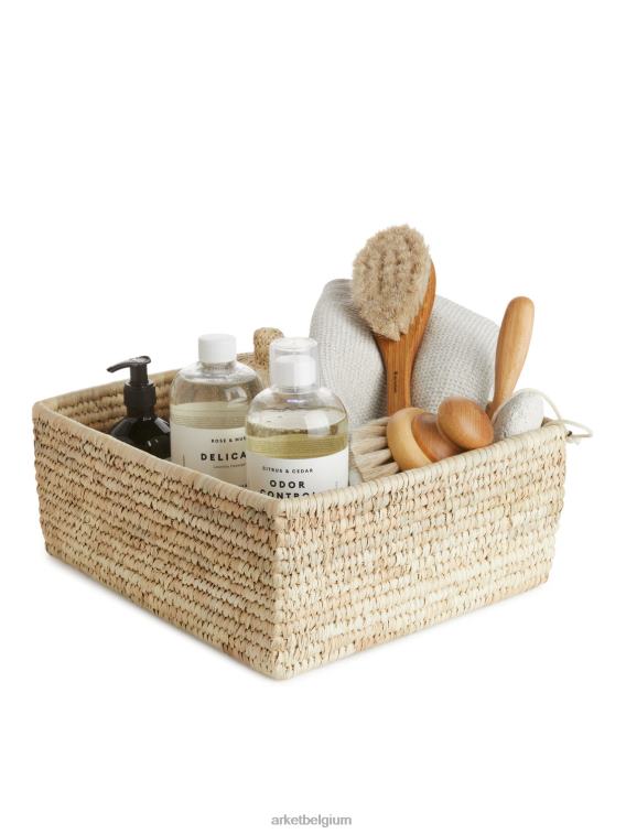 ARKET huishoudartikelen 0DXJP1348 beige een wereld van ambachtelijke palmopbergmanden unisex