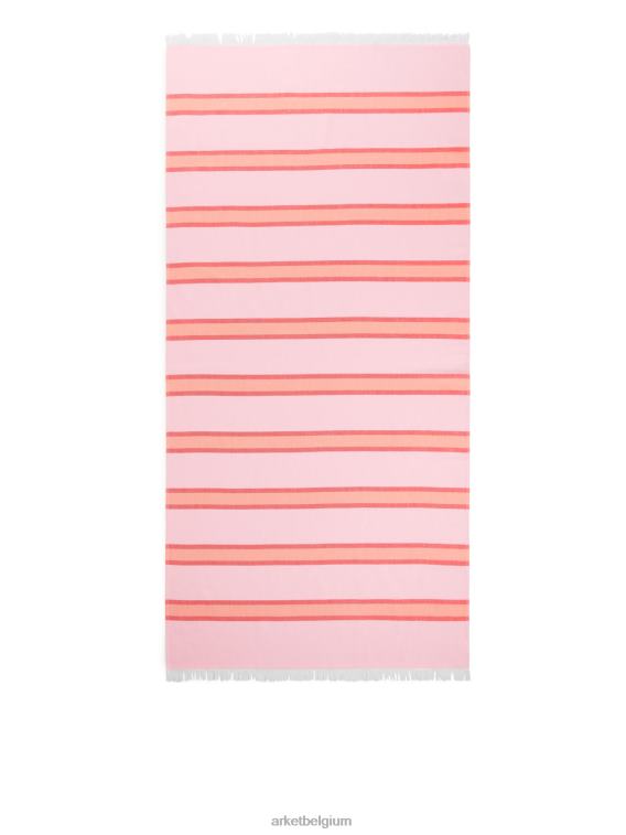 ARKET huishoudartikelen 0DXJP633 roze/geel katoenen stranddeken unisex