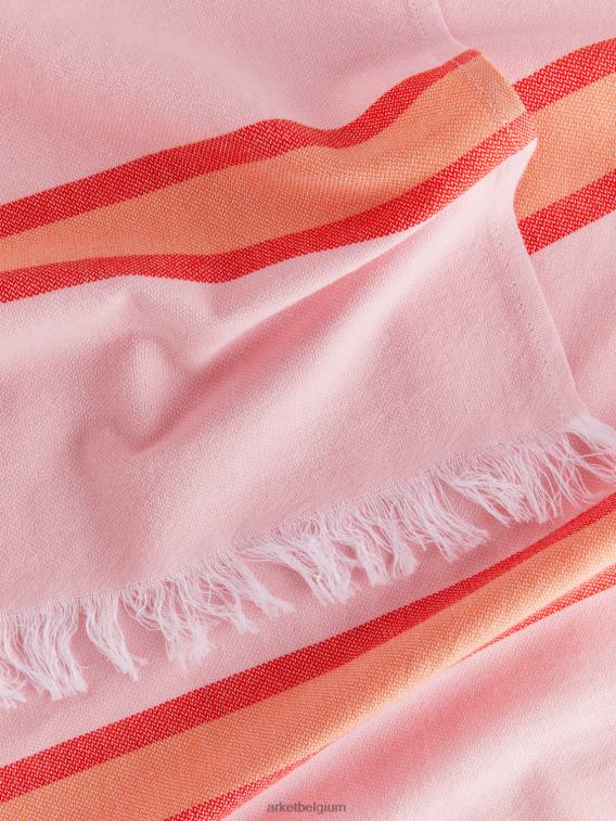 ARKET huishoudartikelen 0DXJP633 roze/geel katoenen stranddeken unisex