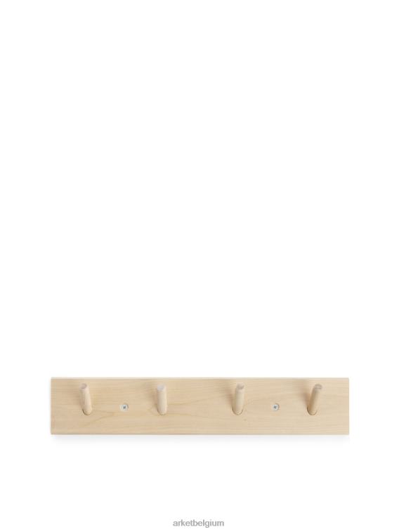 ARKET huishoudartikelen 0DXJP1349 beige iris hantverk rek, 4 haken unisex