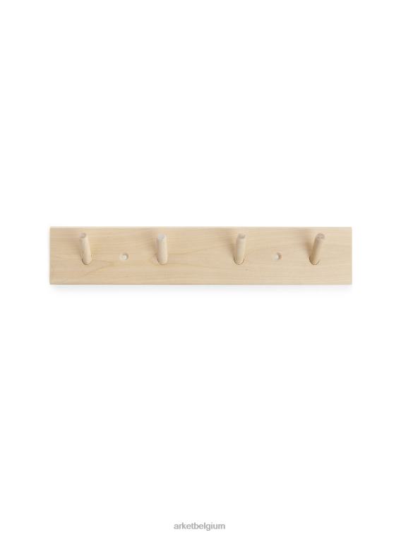 ARKET huishoudartikelen 0DXJP1349 beige iris hantverk rek, 4 haken unisex