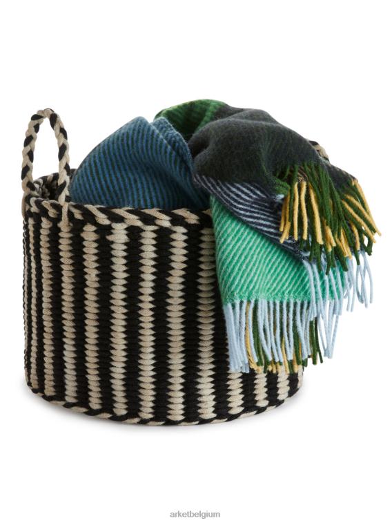 ARKET huishoudartikelen 0DXJP1355 beige/zwart opbergmand 41 cm unisex