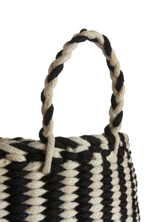 ARKET huishoudartikelen 0DXJP1355 beige/zwart opbergmand 41 cm unisex
