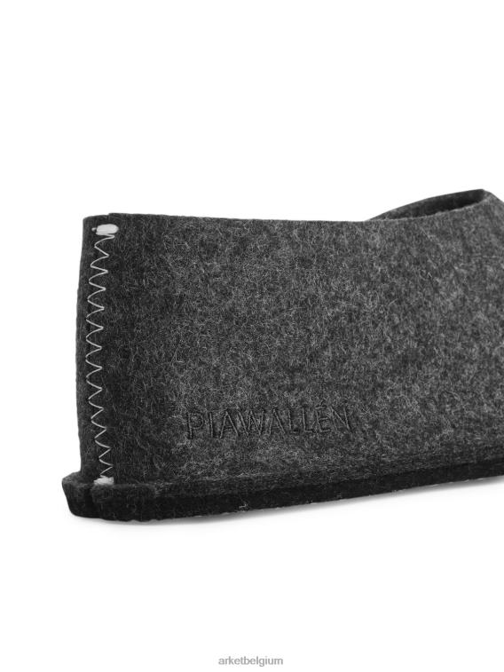 ARKET huishoudartikelen 0DXJP721 donkergrijs gemêleerd Pia wallen wollen pantoffels unisex