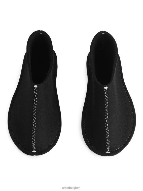 ARKET huishoudartikelen 0DXJP722 zwart Pia wallen wollen pantoffels unisex