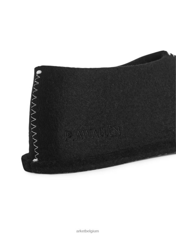 ARKET huishoudartikelen 0DXJP722 zwart Pia wallen wollen pantoffels unisex