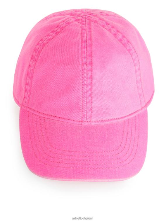 ARKET accessoires 0DXJP1629 Neon roze katoenen muts kinderen
