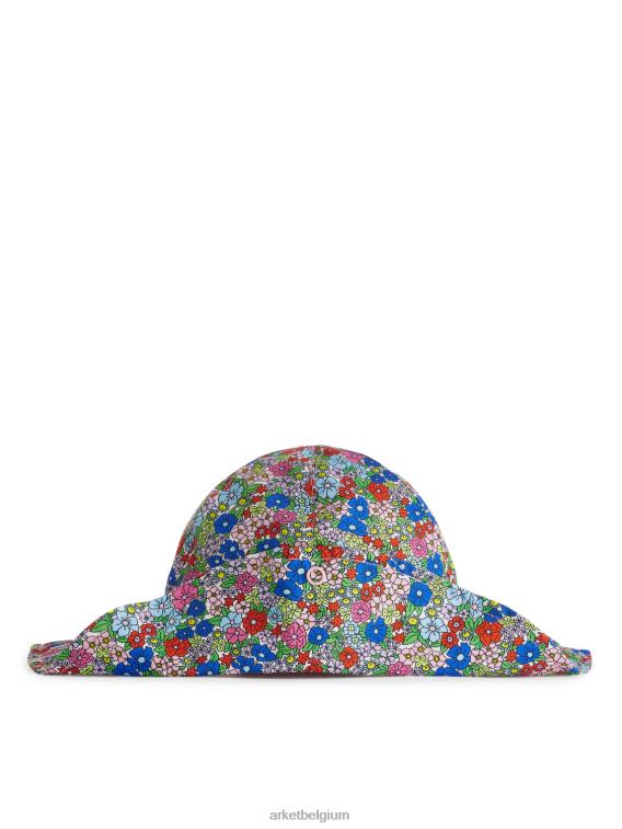 ARKET accessoires 0DXJP1638 multi/bloemig popeline zonnehoed kinderen
