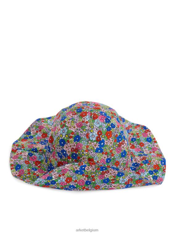 ARKET accessoires 0DXJP1638 multi/bloemig popeline zonnehoed kinderen