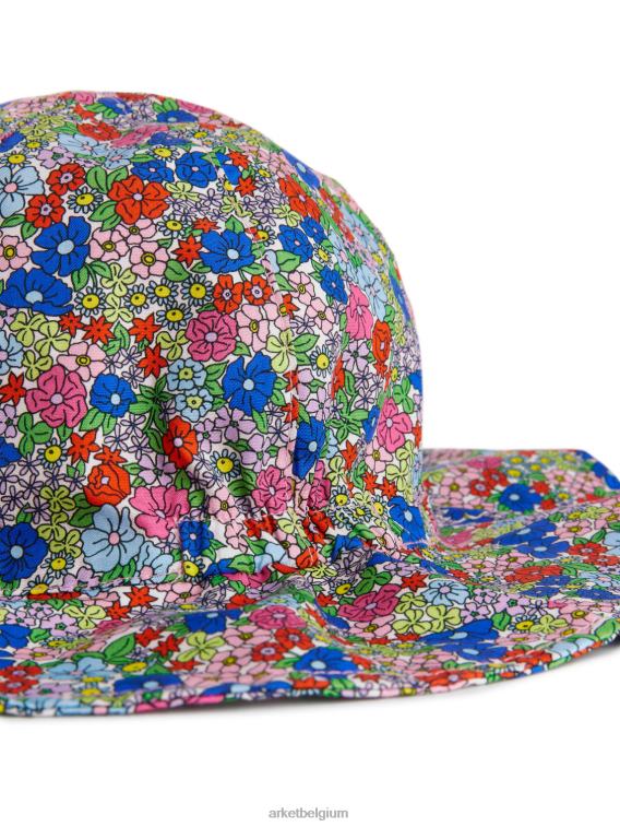 ARKET accessoires 0DXJP1638 multi/bloemig popeline zonnehoed kinderen