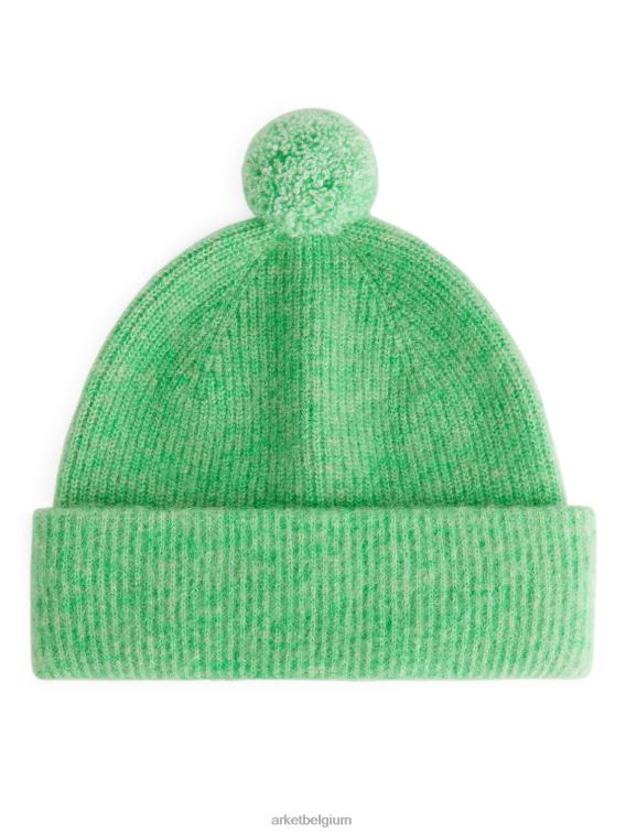ARKET accessoires 0DXJP1647 Fel groen Pomponmuts van alpaca-merino kinderen
