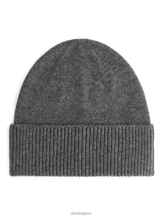 ARKET accessoires 0DXJP1648 donkergrijs gemêleerd Merino muts kinderen