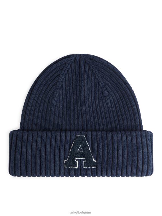 ARKET accessoires 0DXJP1649 donkerblauw geribbelde muts kinderen