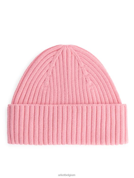 ARKET accessoires 0DXJP1657 lichtroze ribgebreide muts kinderen