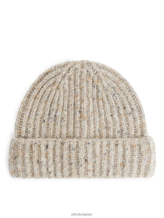 ARKET accessoires 0DXJP1661 beige gemêleerd neps wollen muts kinderen