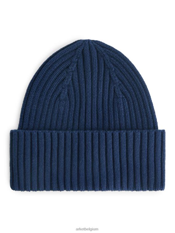 ARKET accessoires 0DXJP1662 donkerblauw ribgebreide muts kinderen