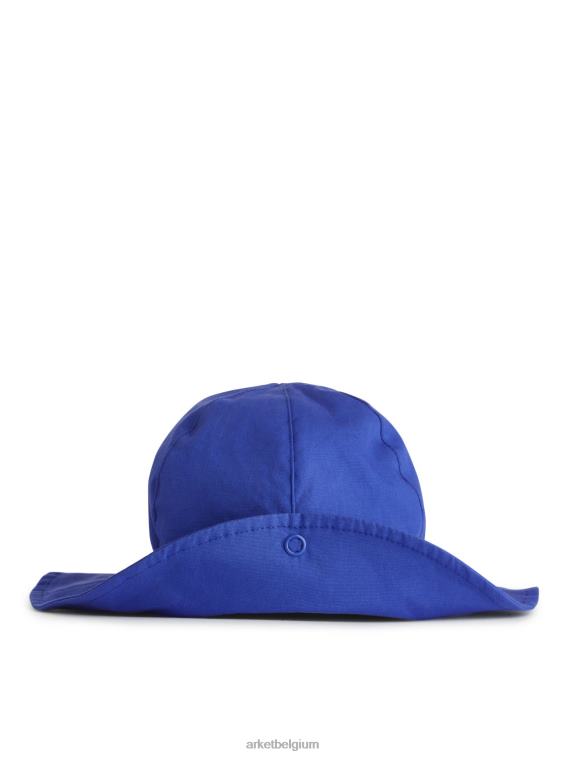 ARKET accessoires 0DXJP1775 blauw popeline zonnehoed kinderen