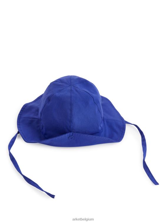 ARKET accessoires 0DXJP1775 blauw popeline zonnehoed kinderen