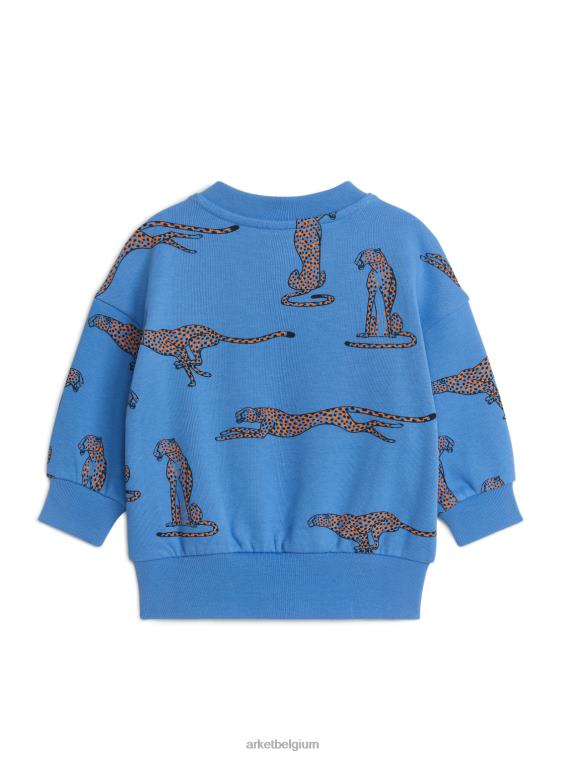 ARKET kleding 0DXJP1686 blauw/cheetah ontspannen sweatshirt kinderen