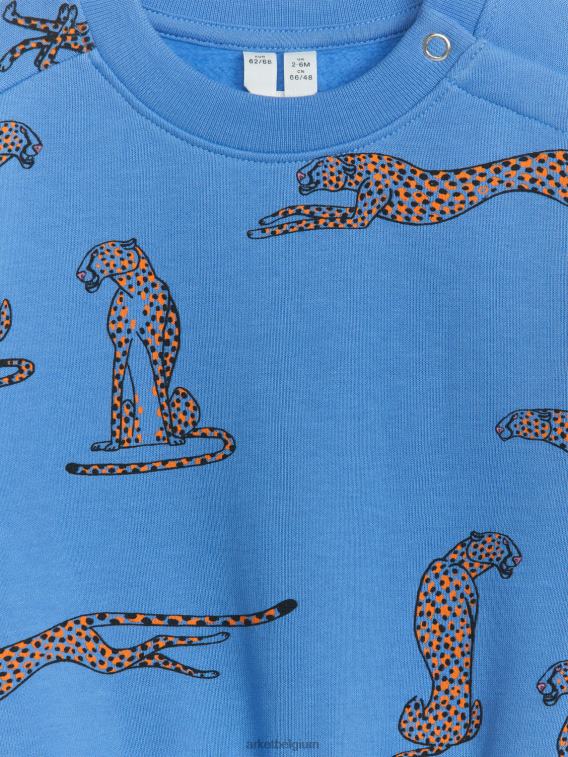 ARKET kleding 0DXJP1686 blauw/cheetah ontspannen sweatshirt kinderen