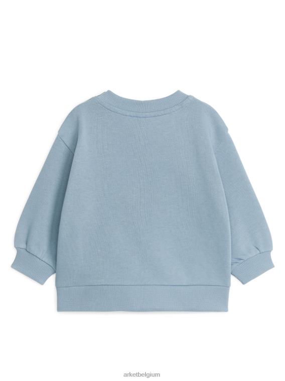 ARKET kleding 0DXJP1687 stoffig blauw katoenen sweatshirt kinderen