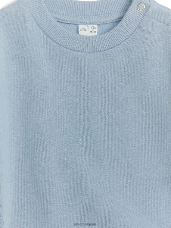 ARKET kleding 0DXJP1687 stoffig blauw katoenen sweatshirt kinderen