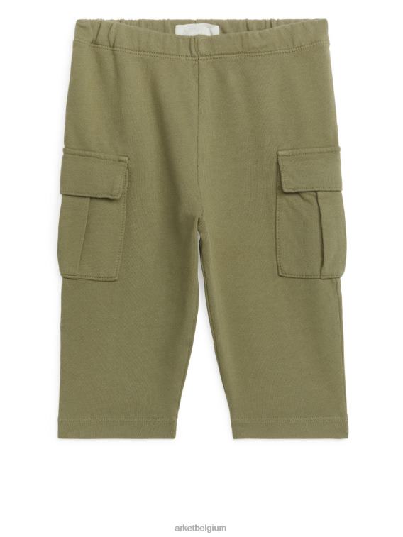 ARKET kleding 0DXJP1689 kaki groen jersey utility-broek kinderen
