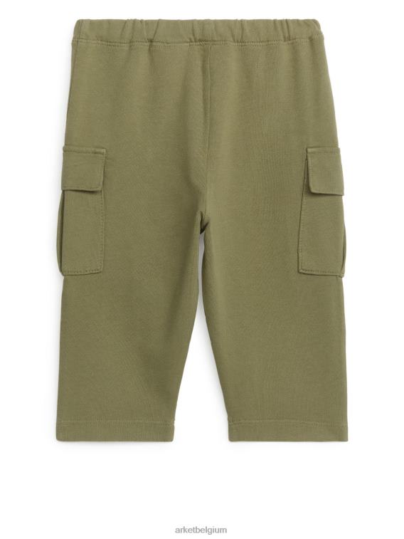 ARKET kleding 0DXJP1689 kaki groen jersey utility-broek kinderen