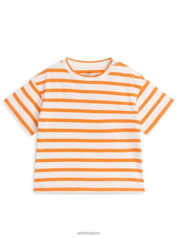 ARKET kleding 0DXJP1697 gebroken wit/oranje T-shirt met korte mouwen kinderen